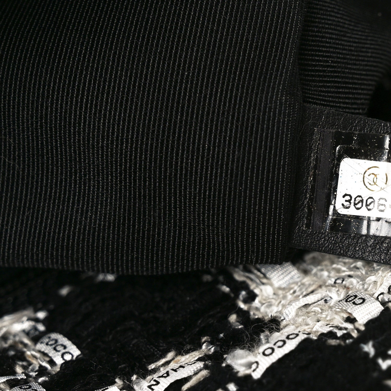 Chanel Tweed Quilted Large Chanel 19 Flap Black Ecru White 7 of 11