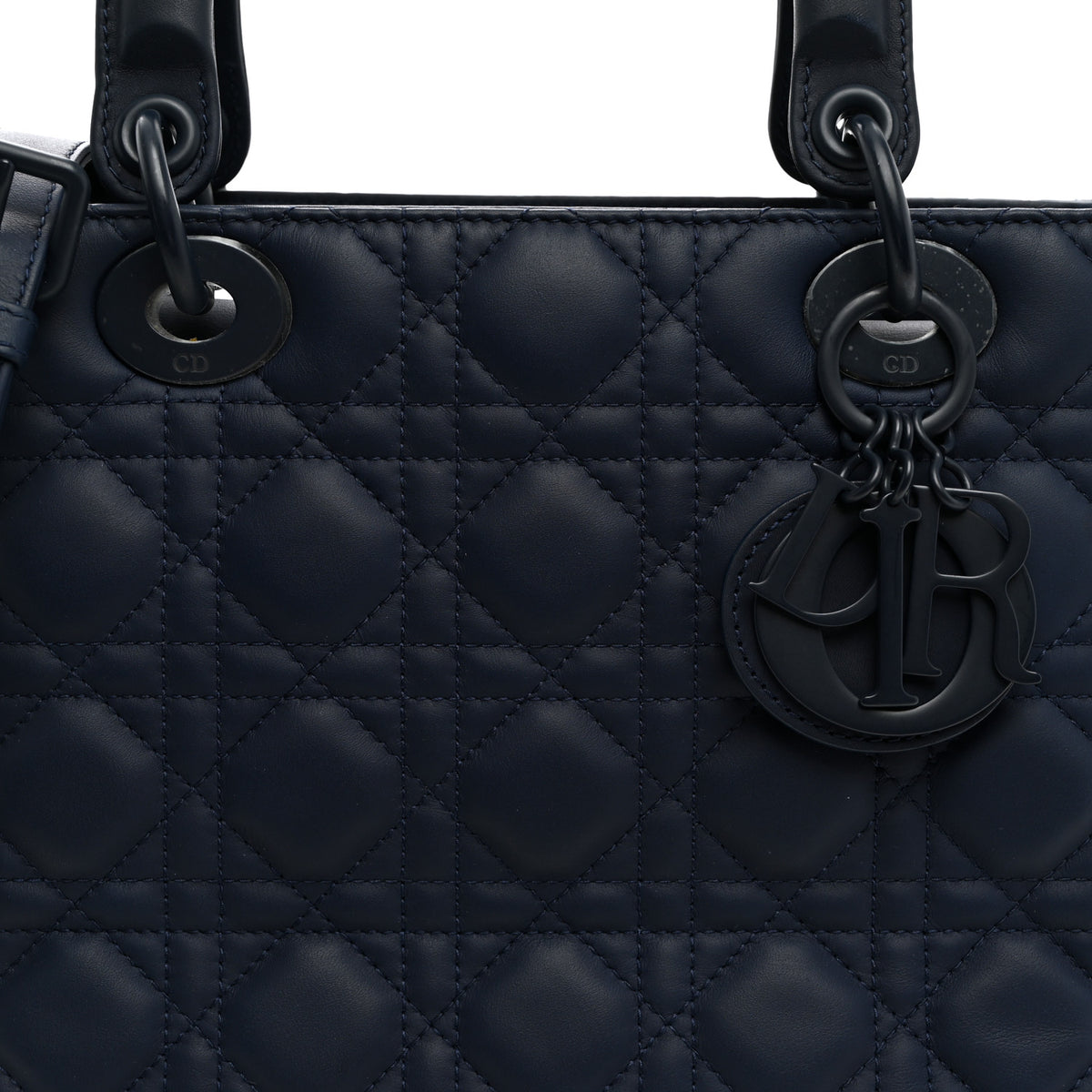 Christian Dior Ultra Matte Calfskin Cannage Medium Lady Dior Blue 8 of 10