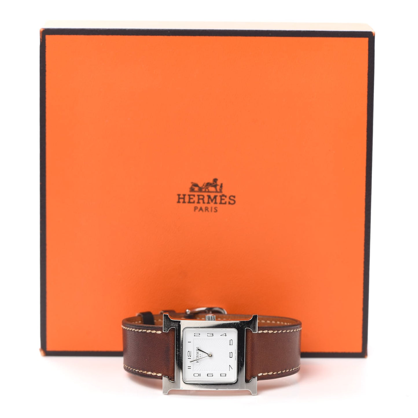 Stainless Steel Barenia 26mm Heure H Hour Quartz Watch Fauve