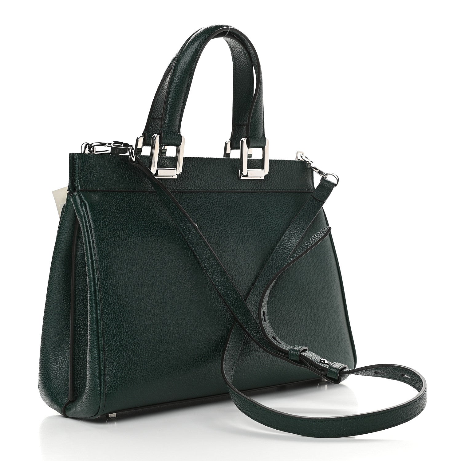Gucci Grainy Calfskin Small Zumi Top Handle Bag Vintage Green 3 of 11