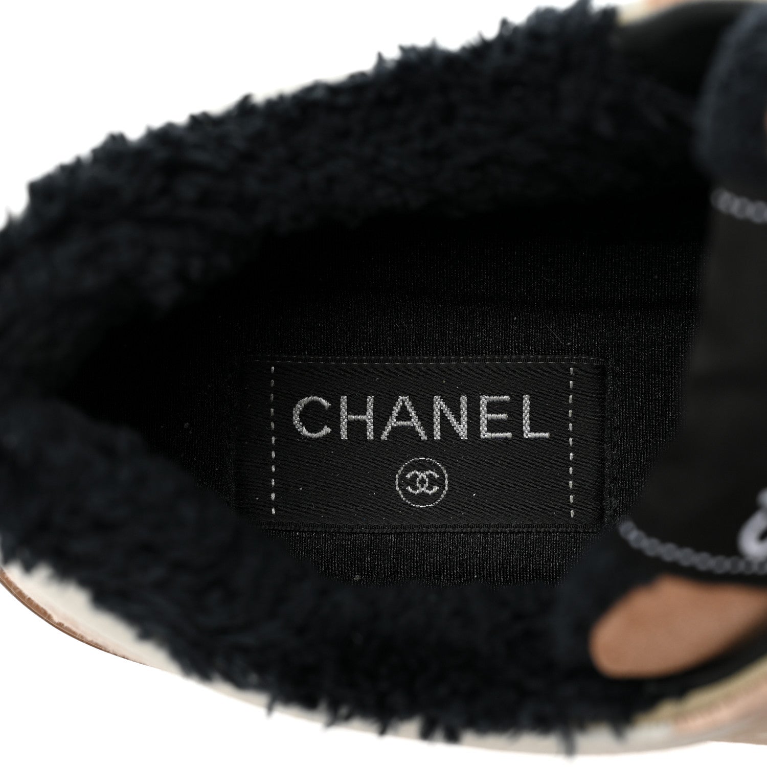 Chanel Fabric Suede Calfskin Logo Sneakers 38 Light Beige 8 of 13