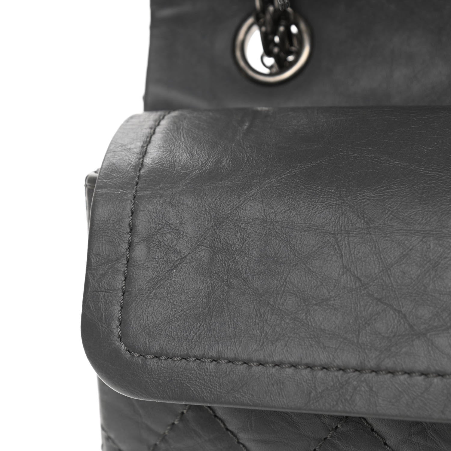 Chanel Aged Calfskin Quilted 2.55 Reissue 226 Flap Grey 11 of 11