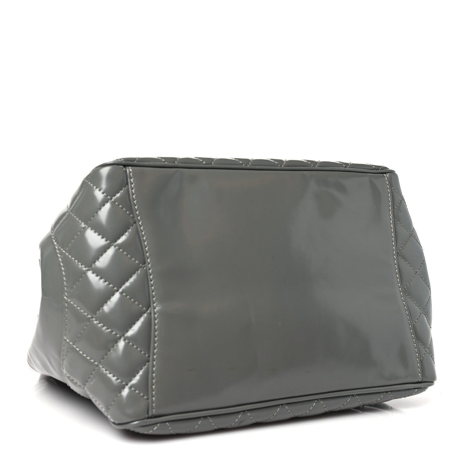 Chanel Glazed Calfskin Small Mademoiselle Lock Kelly Flap Bag Grey 4 of 10