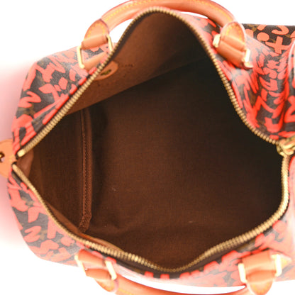 Louis Vuitton Monogram Graffiti Speedy 30 Orange 5 of 11