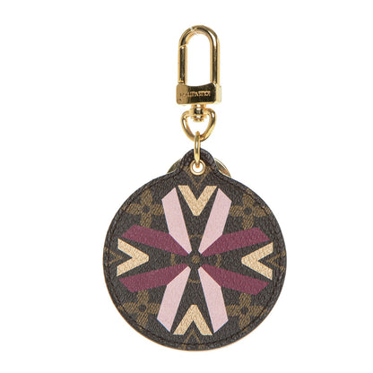 Louis Vuitton Monogram Illustre Multi V Bag Charm Key Ring Fuchsia 1 of 4