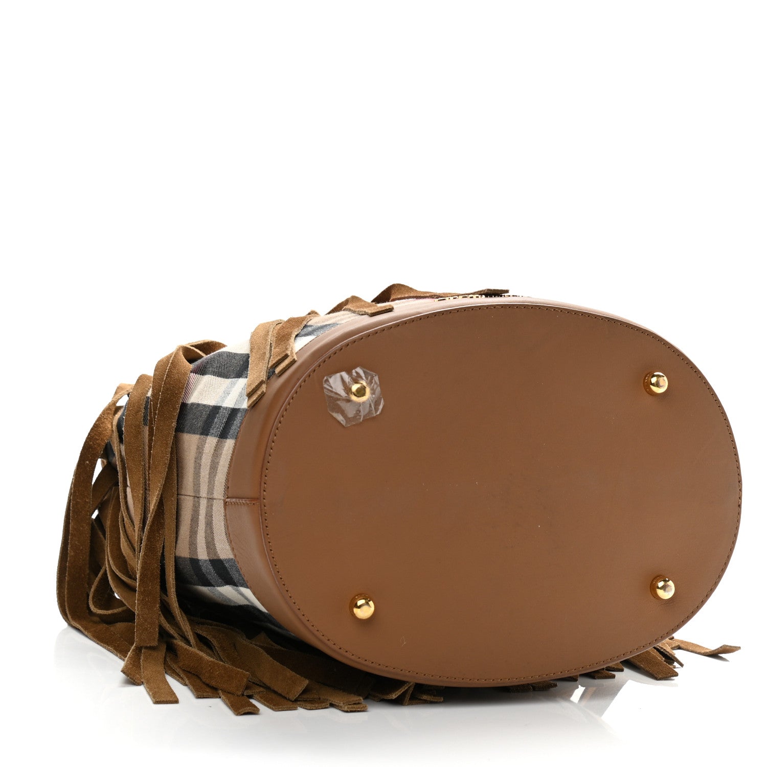 Burberry Prorsum Suede Fringe Bucket Bag Brown 5 of 11