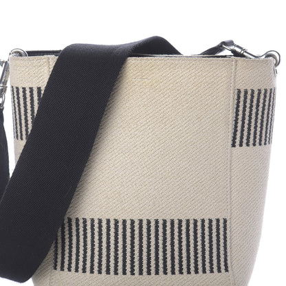 Celine Textured Canvas Small Sangle Bucket Bag Natural 7 of 9