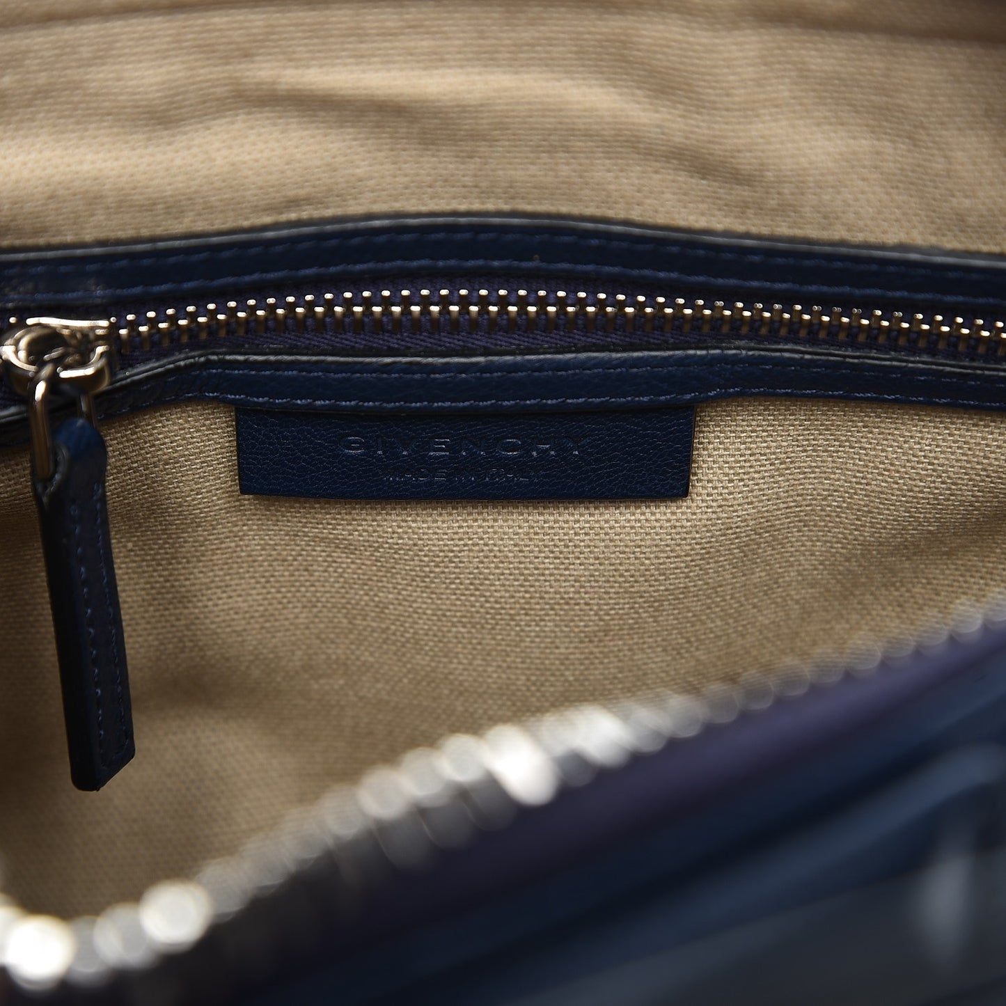 Sugar Goatskin Mini Antigona Navy