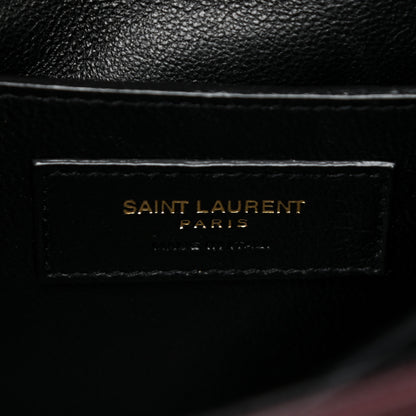 Saint Laurent Grain de Poudre Medium Classic Monogram Cassandra Top Handle Rouge Legion 6 of 19