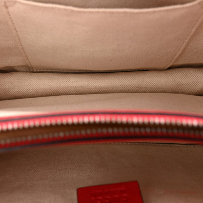 Gucci Dollar Calfskin Crystal Web Medium Dionysus Bamboo Top Handle Bag Hibiscus Red Black Diamond 5 of 10