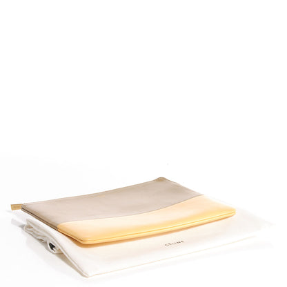 Celine Lambskin Bi-Color Solo Clutch Pouch Beige Butter 4 of 10