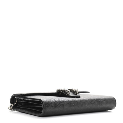 Gucci Calfskin Mini Dionysus Chain Wallet Black 3 of 15