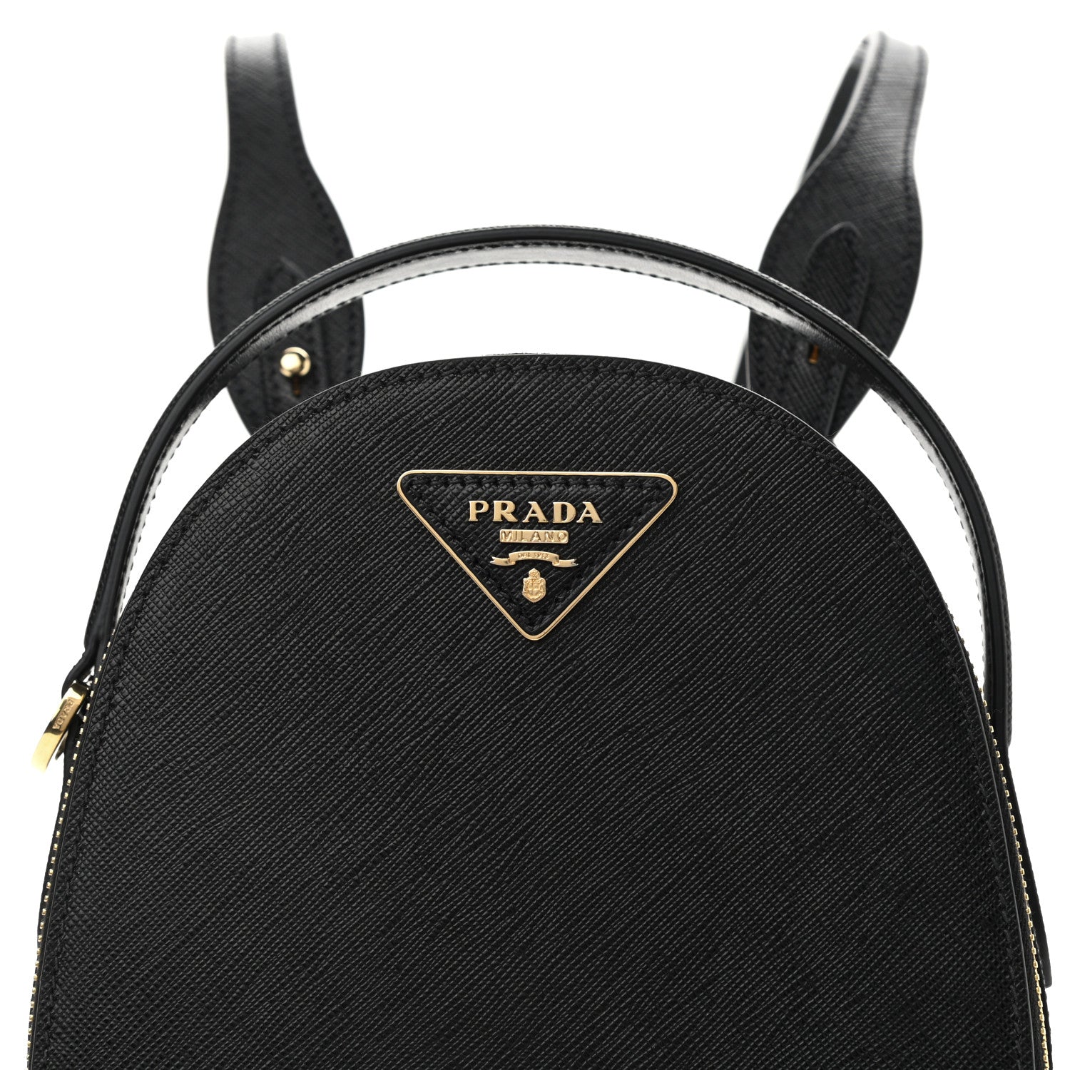 Prada Saffiano Lux Mini Odette Backpack Black 7 of 9
