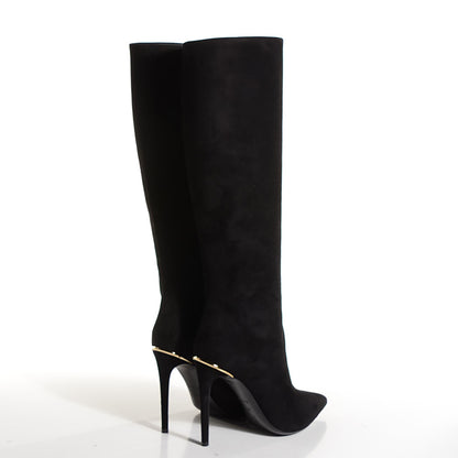 Louis Vuitton Suede Eyeline High Boots 38.5 Black 4 of 7