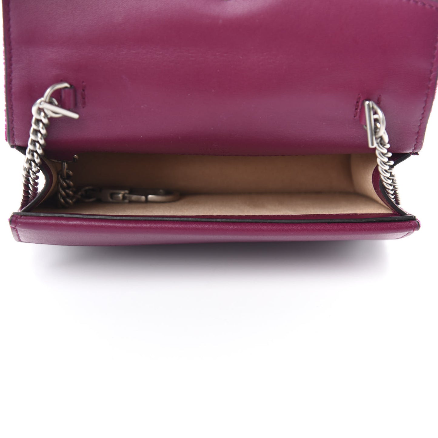 Velvet Super Mini Dionysus Shoulder Bag Fuchsia Violet Cyclamen