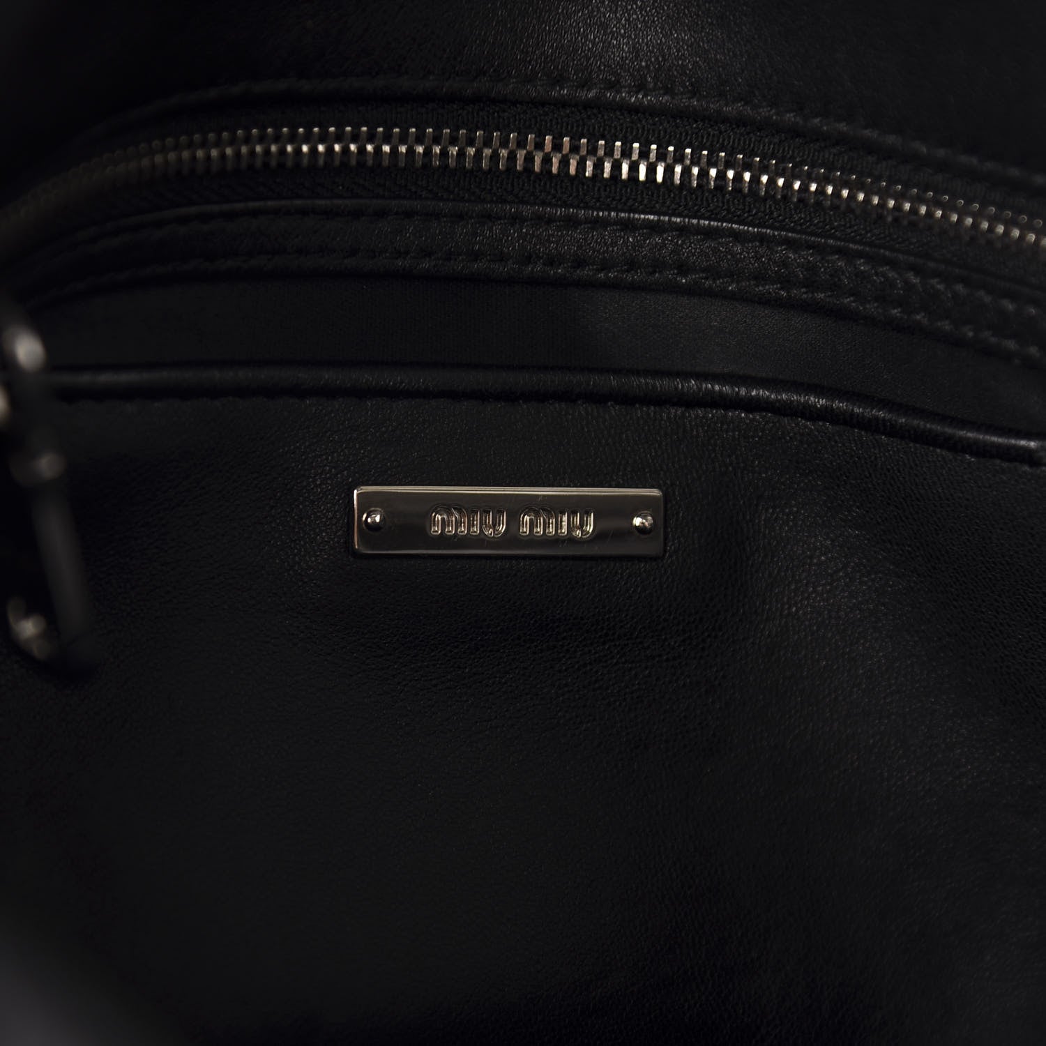 Miu Miu Nappa Matelasse Crystal Flap Clutch Black 8 of 10