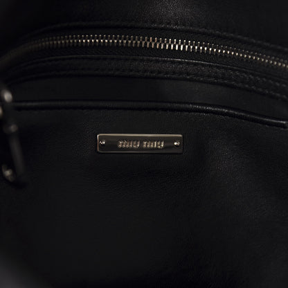Miu Miu Nappa Matelasse Crystal Flap Clutch Black 8 of 10