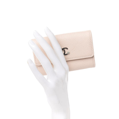 Chanel Goatskin Camellia CC Flap Card Holder Light Beige 2 of 11