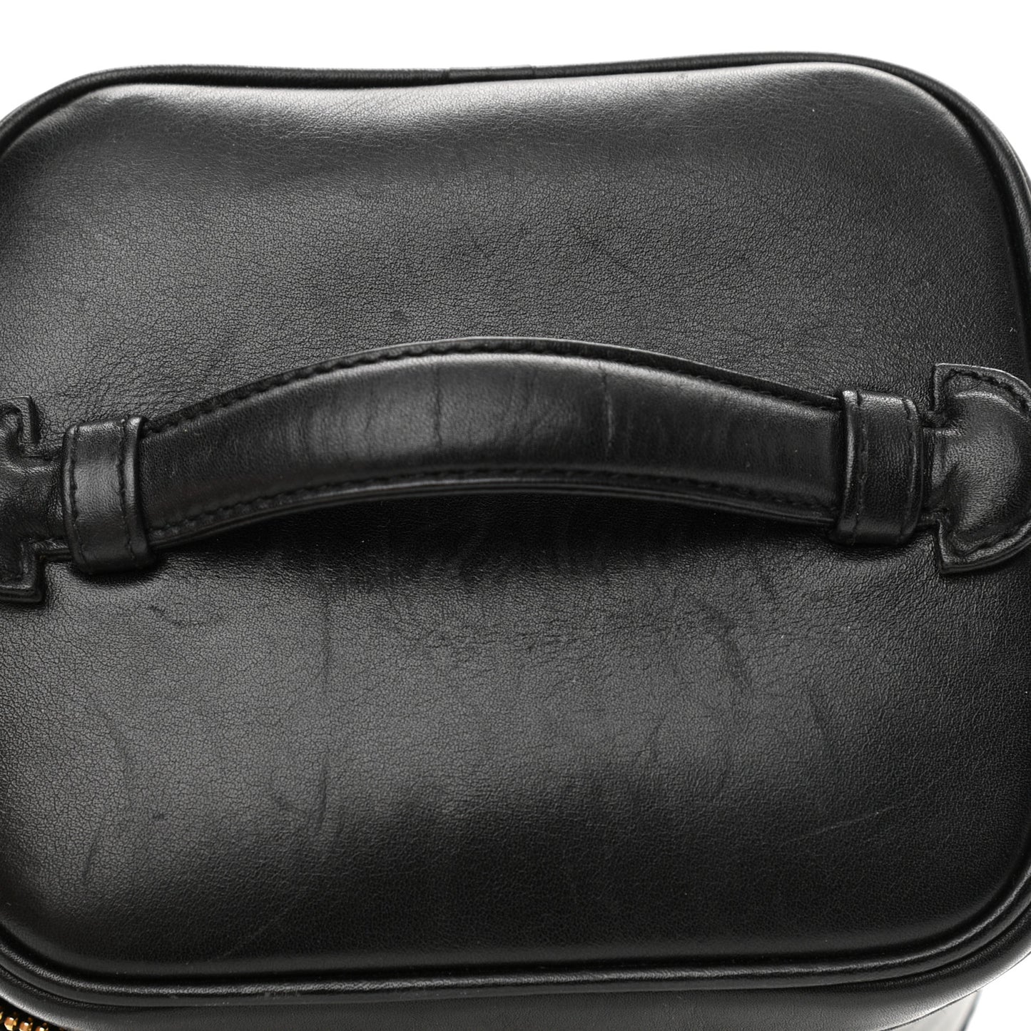 Lambskin Vanity Cosmetic Case Black