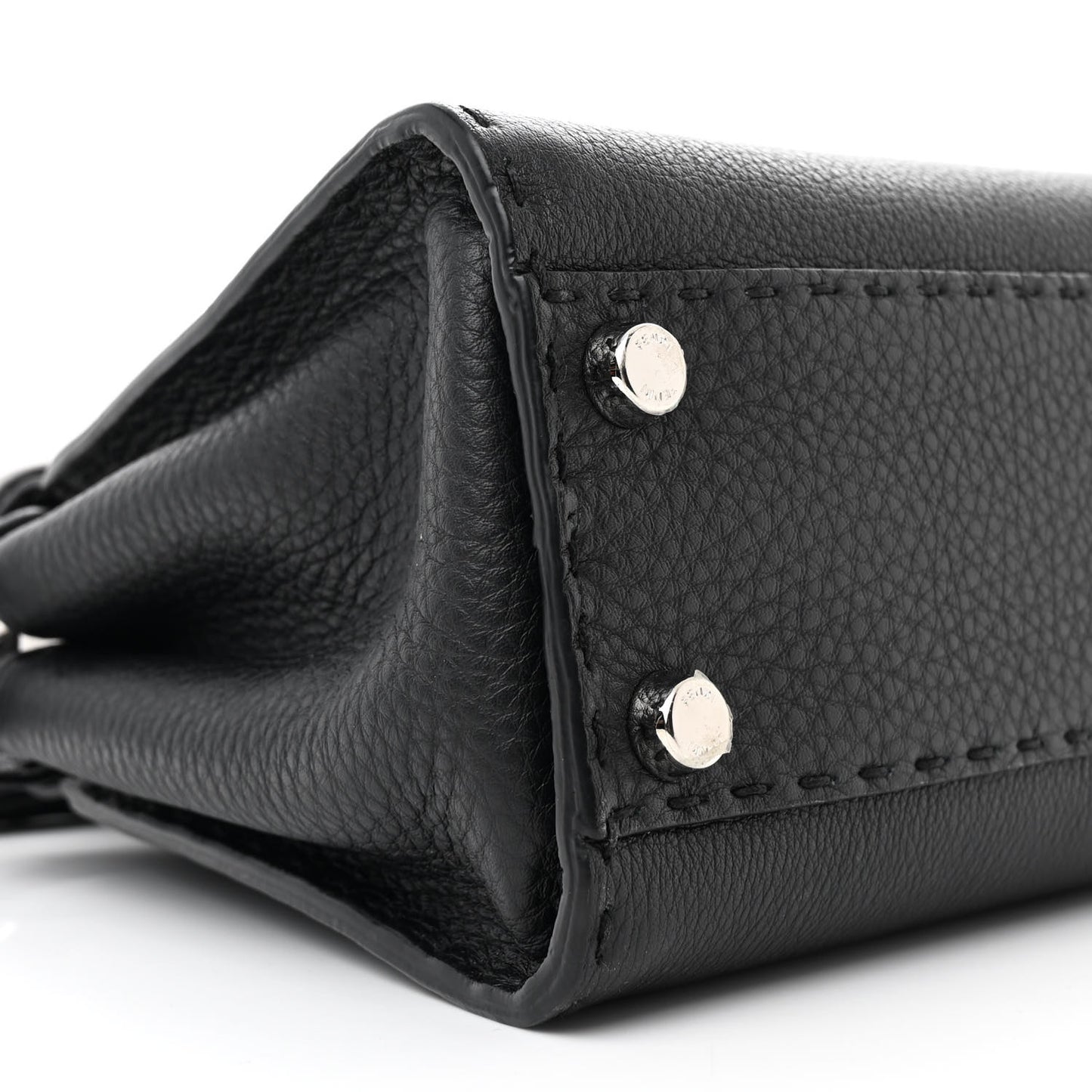 Cuoio Romano Selleria Bi-Color Mini Peekaboo Iconic Satchel Black Mou