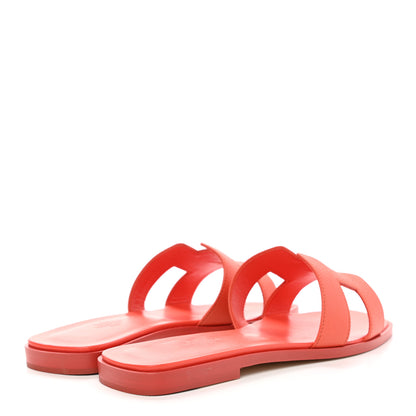 Hermes Epsom Oran Sandals 37.5 Rose Sorbet 4 of 8