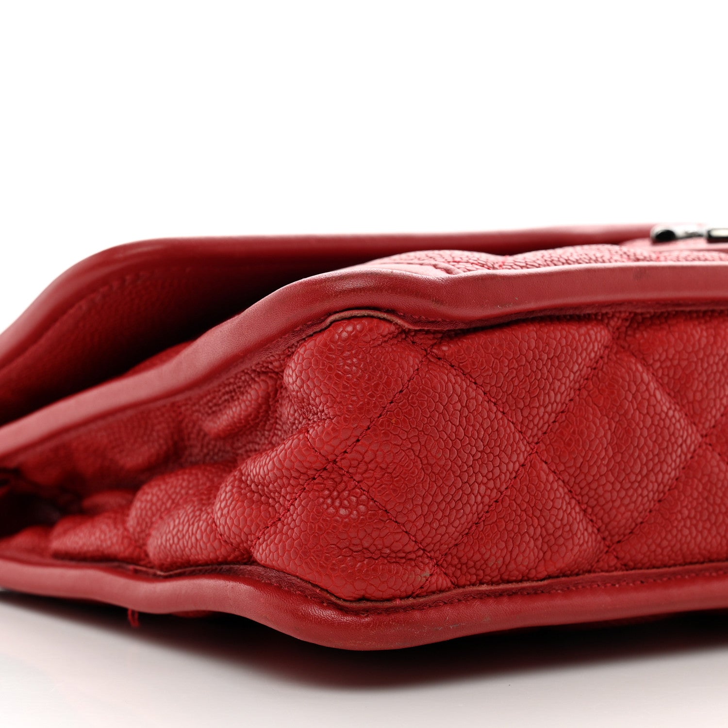 Chanel Caviar Quilted Large French Riviera Flap Red 10 of 12