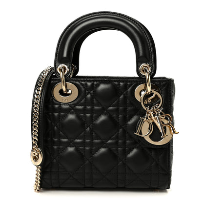 Christian Dior Lambskin Cannage Mini Lady Dior Black 1 of 11