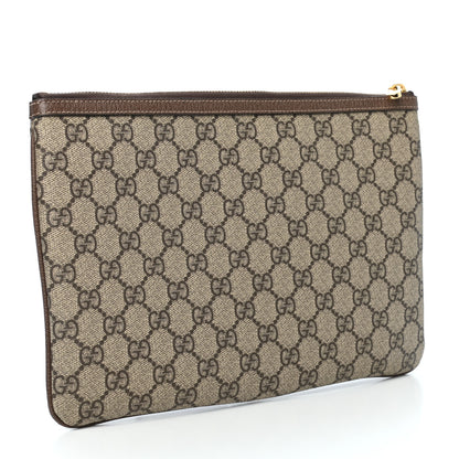 Gucci GG Supreme Monogram Large Ophidia Pouch Clutch Brown 3 of 8