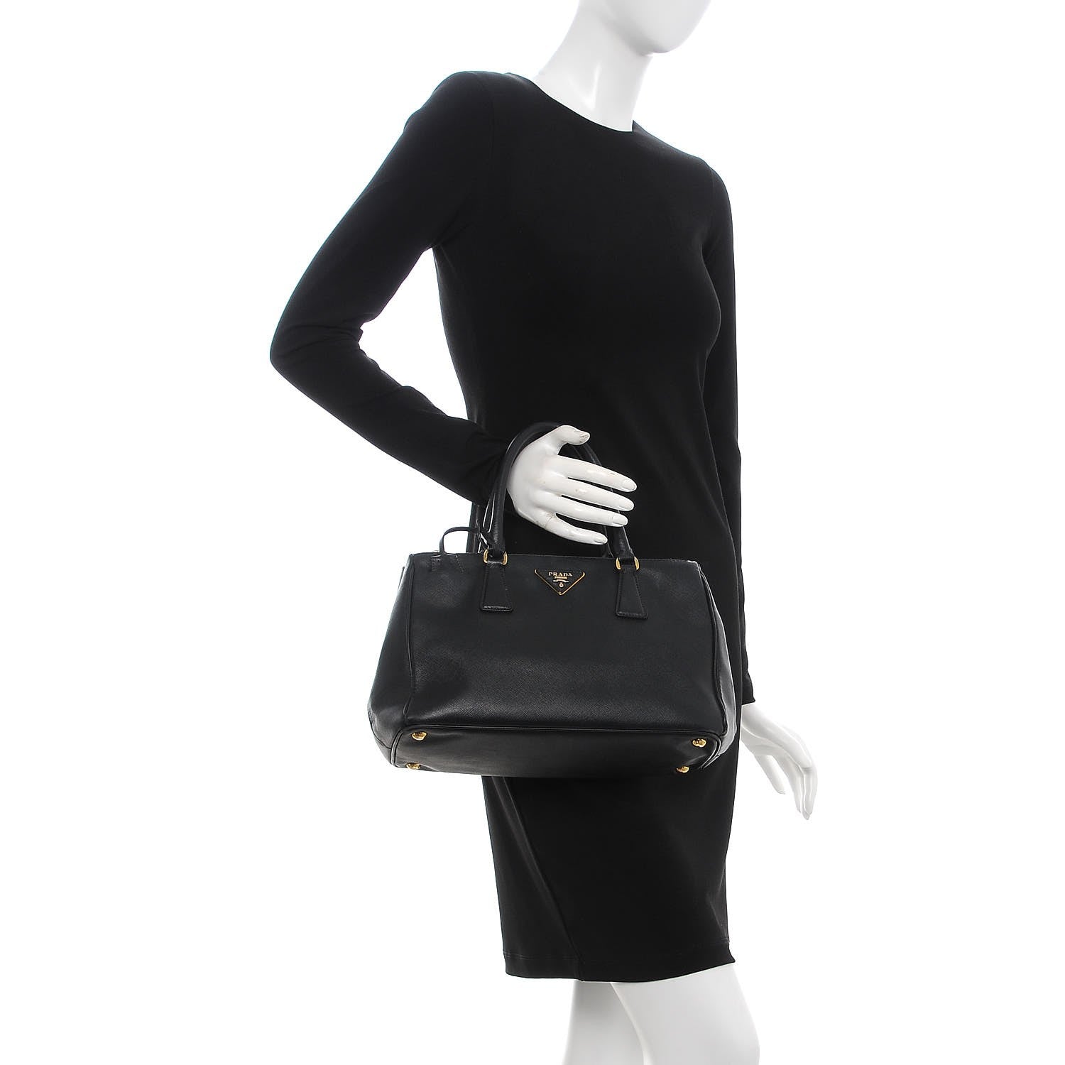 Prada Saffiano Medium Galleria Double Zip Tote Black 2 of 22
