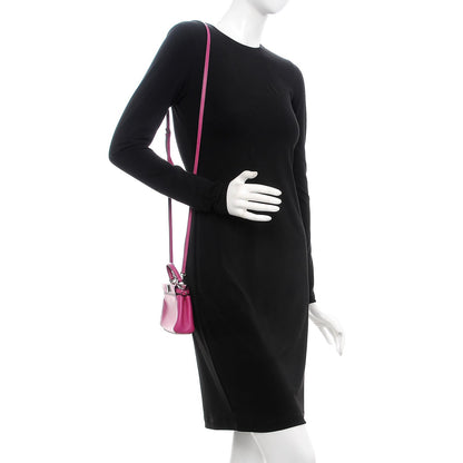 Fendi Nappa Micro Peekaboo Iconic Satchel Magenta 2 of 8