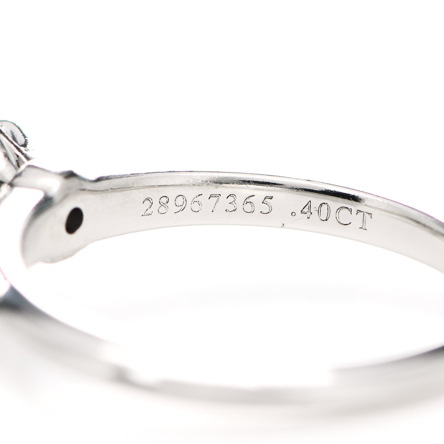 Platinum Diamond .40ct Solitaire Engagement Ring 52 6