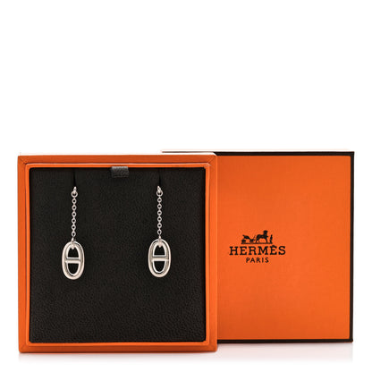 Hermes Sterling Silver Farandole Drop Earrings 5 of 5