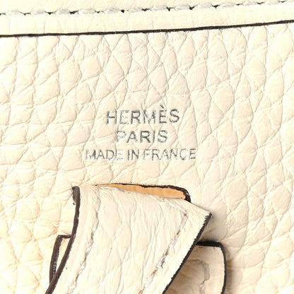 Hermes Taurillon Clemence Evelyne TPM Craie 7 of 9