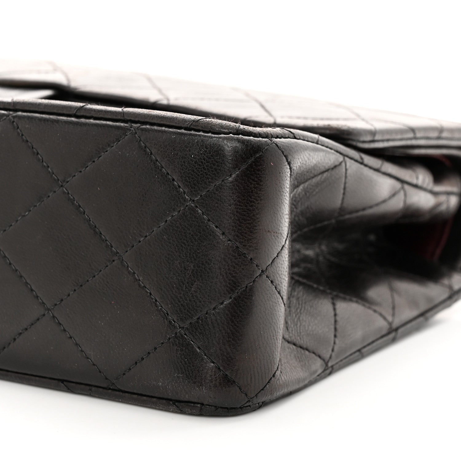 Chanel Lambskin Quilted Medium Double Flap Black 11 of 18