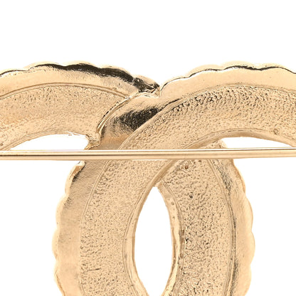 Chanel Crystal Pearl CC Brooch Gold 3 of 4