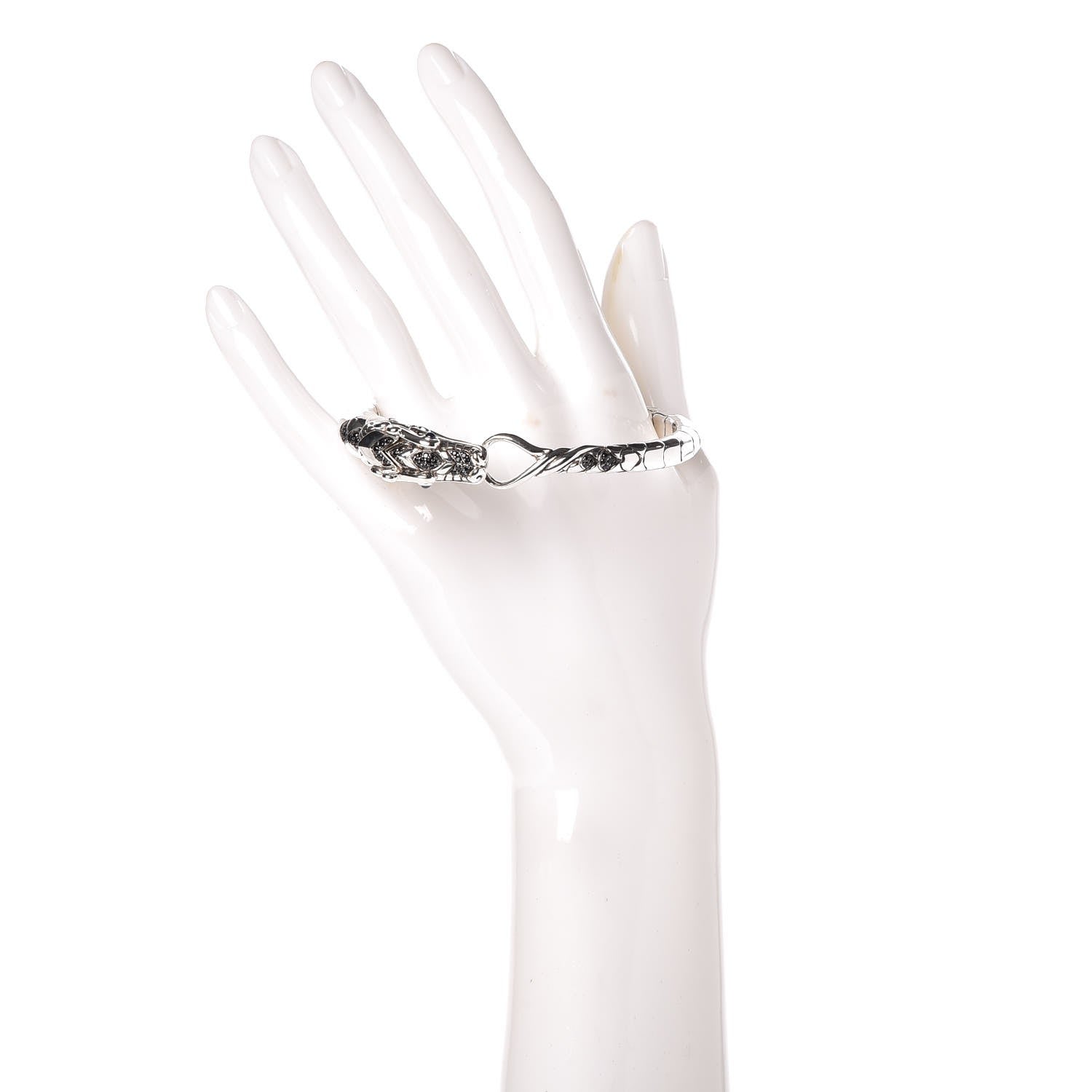 John Hardy Sterling Silver Blue Sapphire Black Sapphire Naga Legends Bracelet 2 of 5