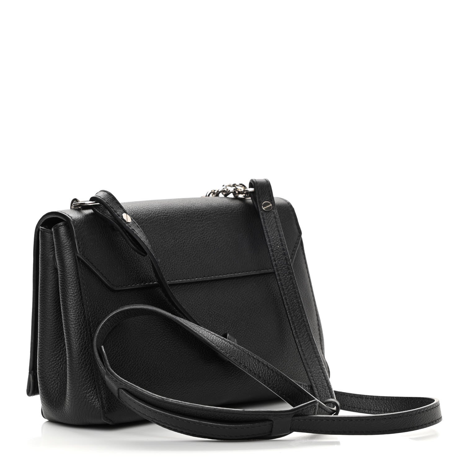 Louis Vuitton Calfskin Lockme II Chain Bag BB Black 3 of 11