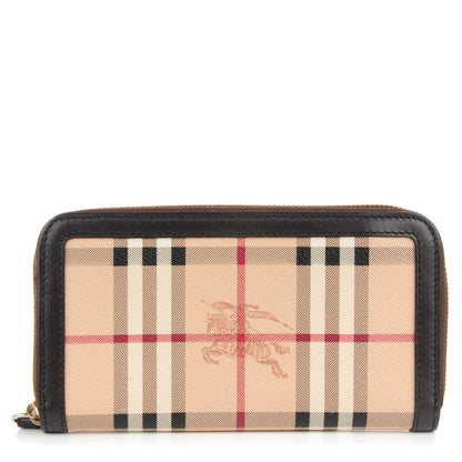 Burberry Haymarket Check Large Ziggy Zip Around Wallet 1 of 9