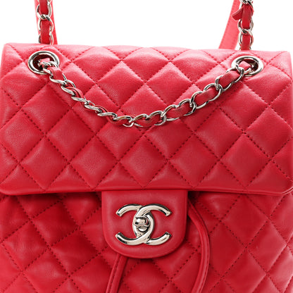 Chanel Lambskin Quilted Small Urban Spirit Backpack Dark Pink 7 of 9