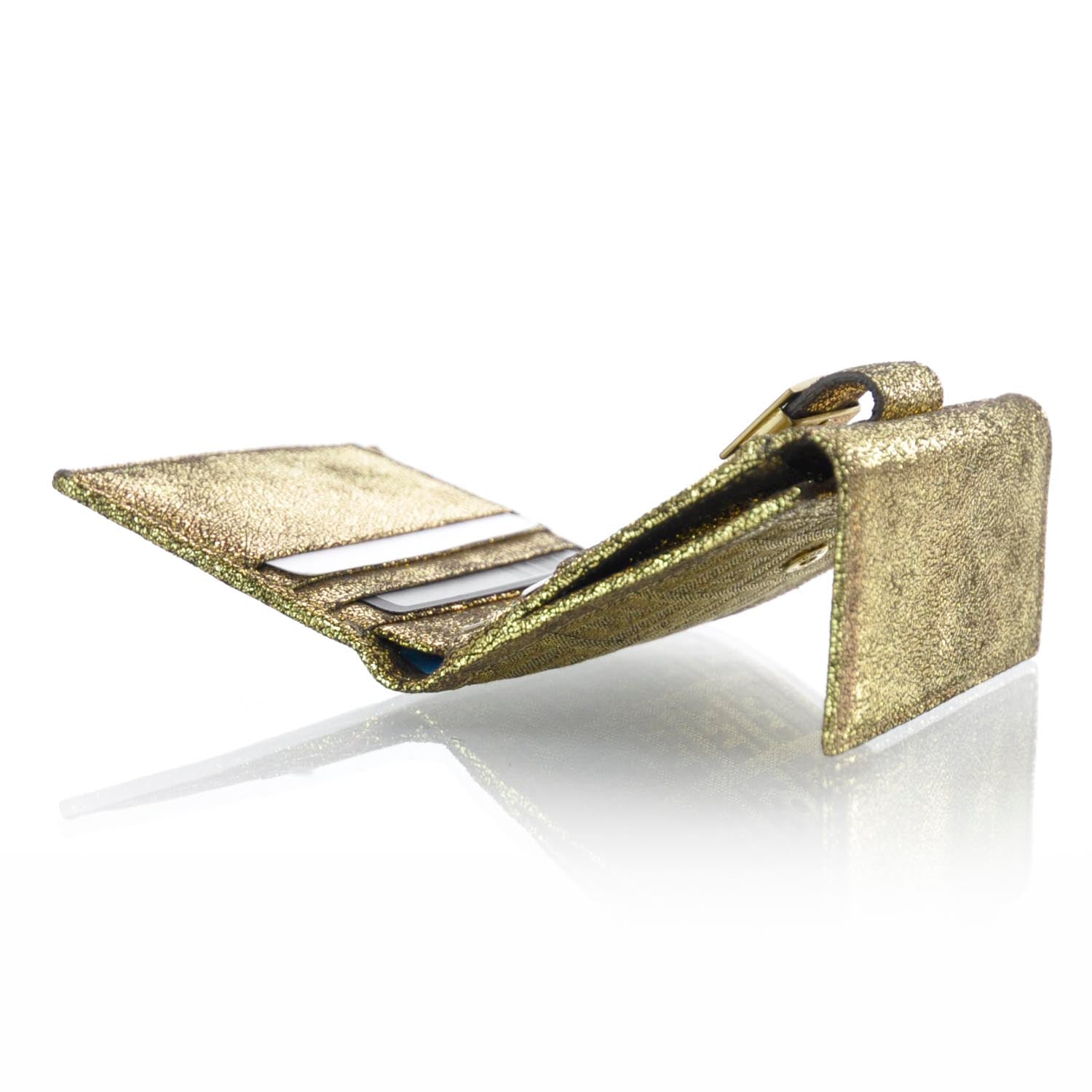 Fendi Zucchino Compact Wallet Gold 5 of 7