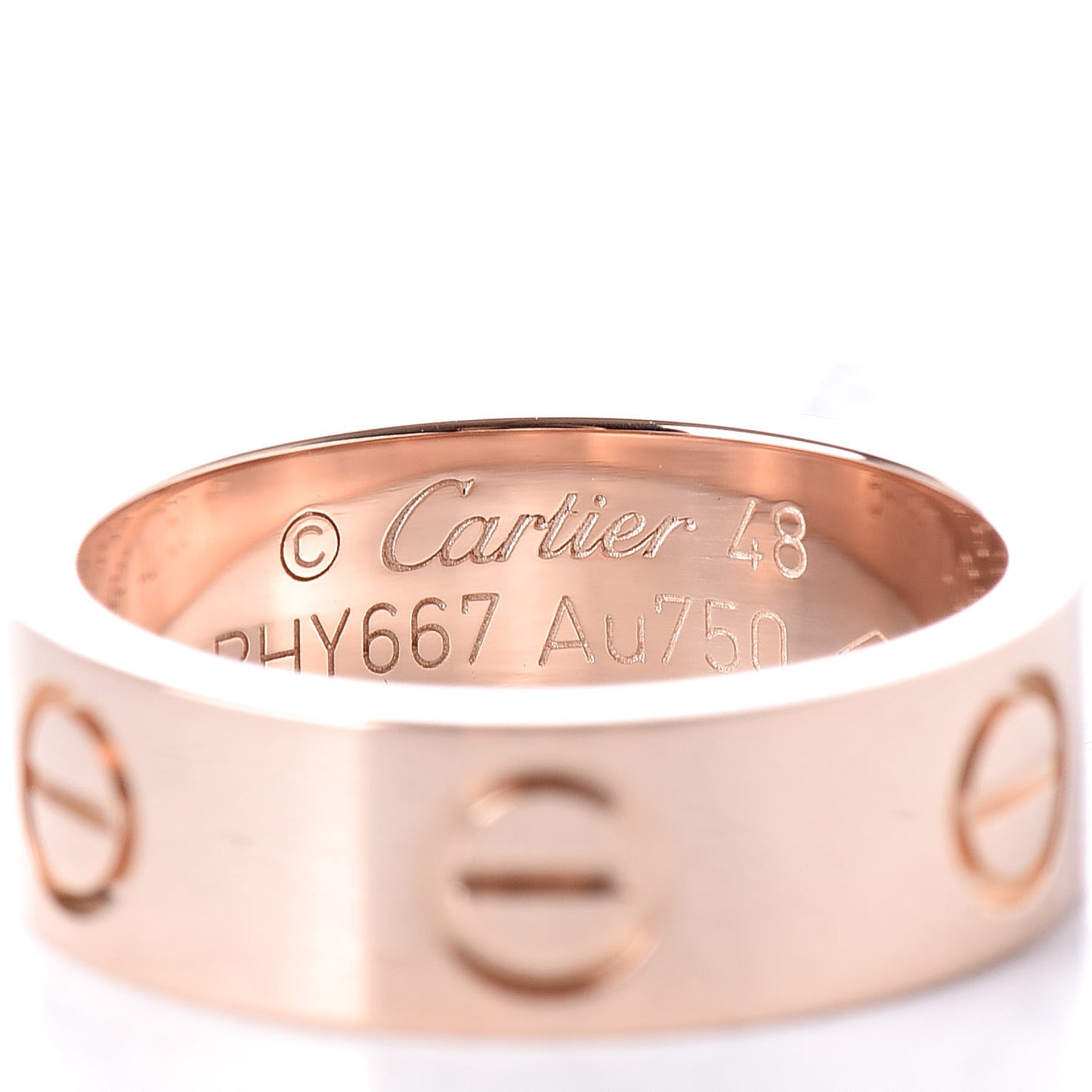 18K Pink Gold 5.5mm LOVE Ring 48 4.5