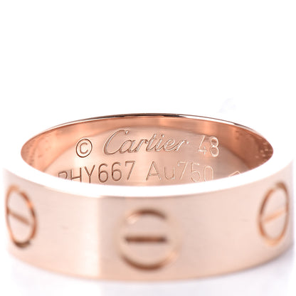 Cartier 18K Pink Gold 5.5mm LOVE Ring 48 4.5 4 of 5