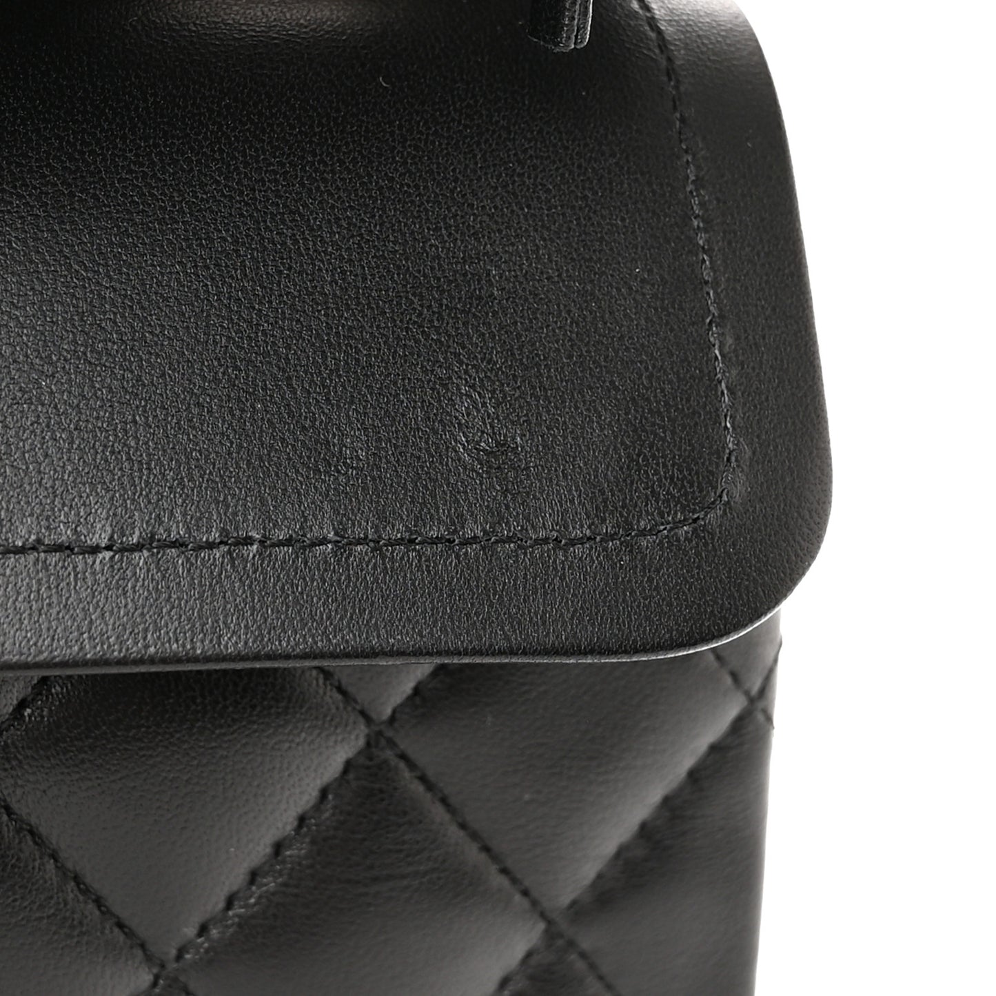 Lambskin Quilted Small Double Flap Black