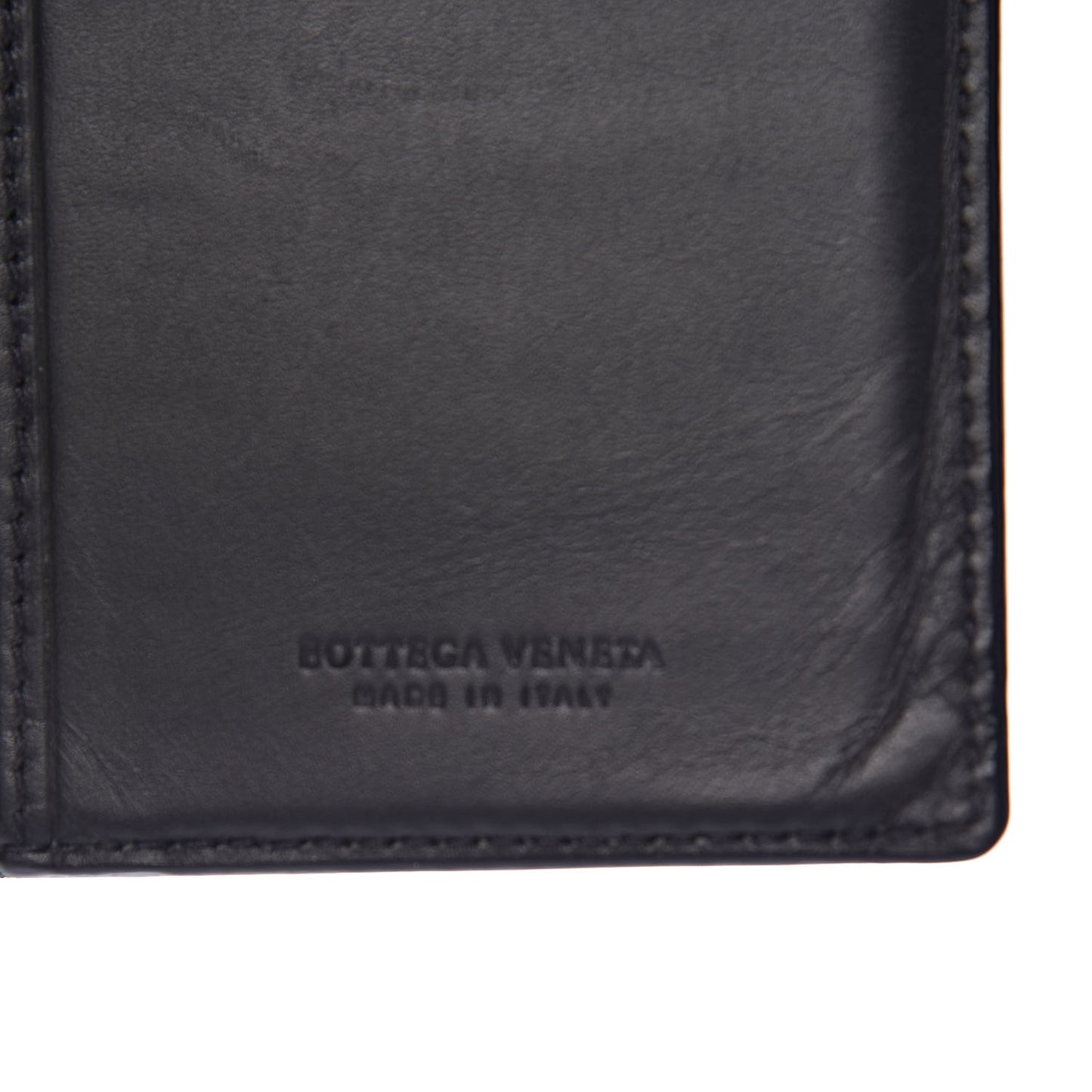 Nappa Intrecciato Long Bi-Fold Wallet Dark Grey