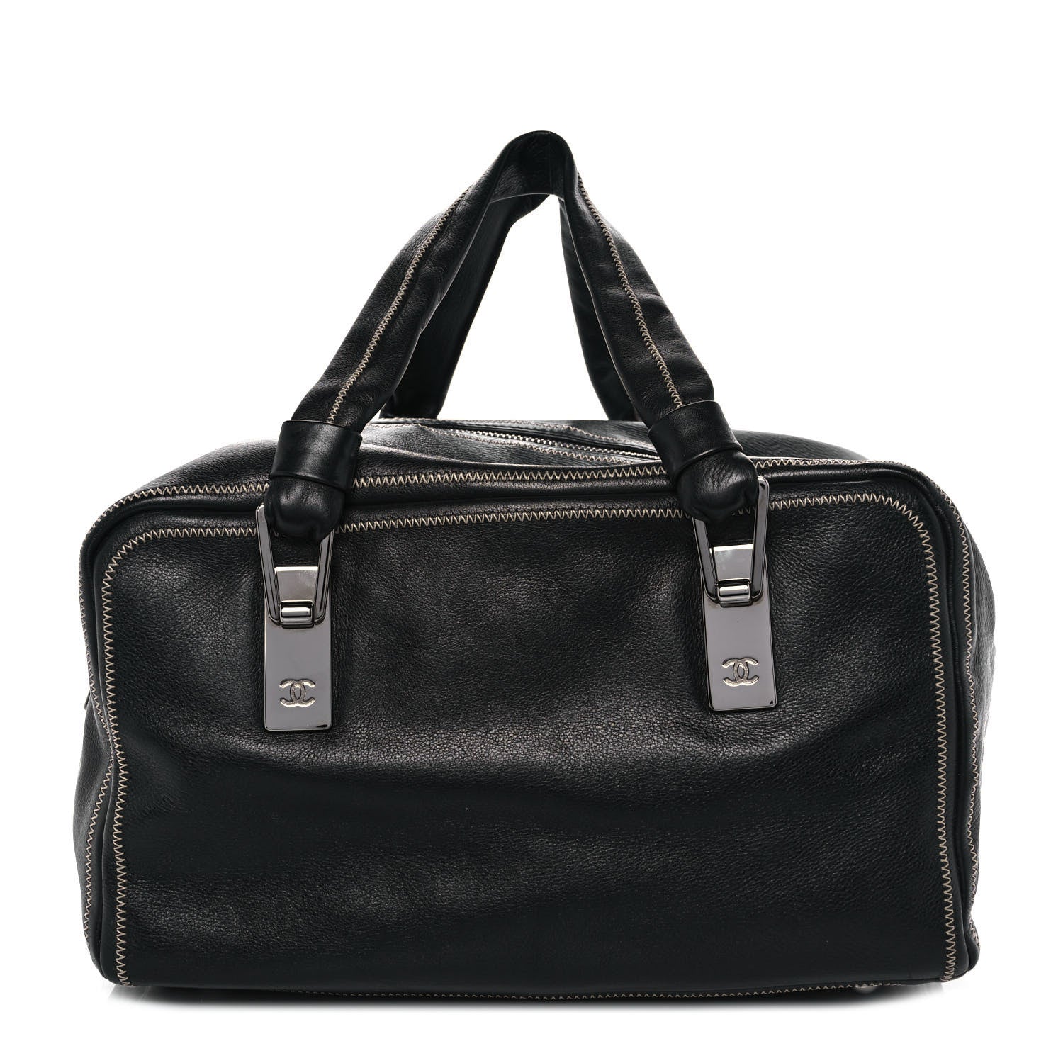 Chanel Lambskin Medium Bowler Black 1 of 8