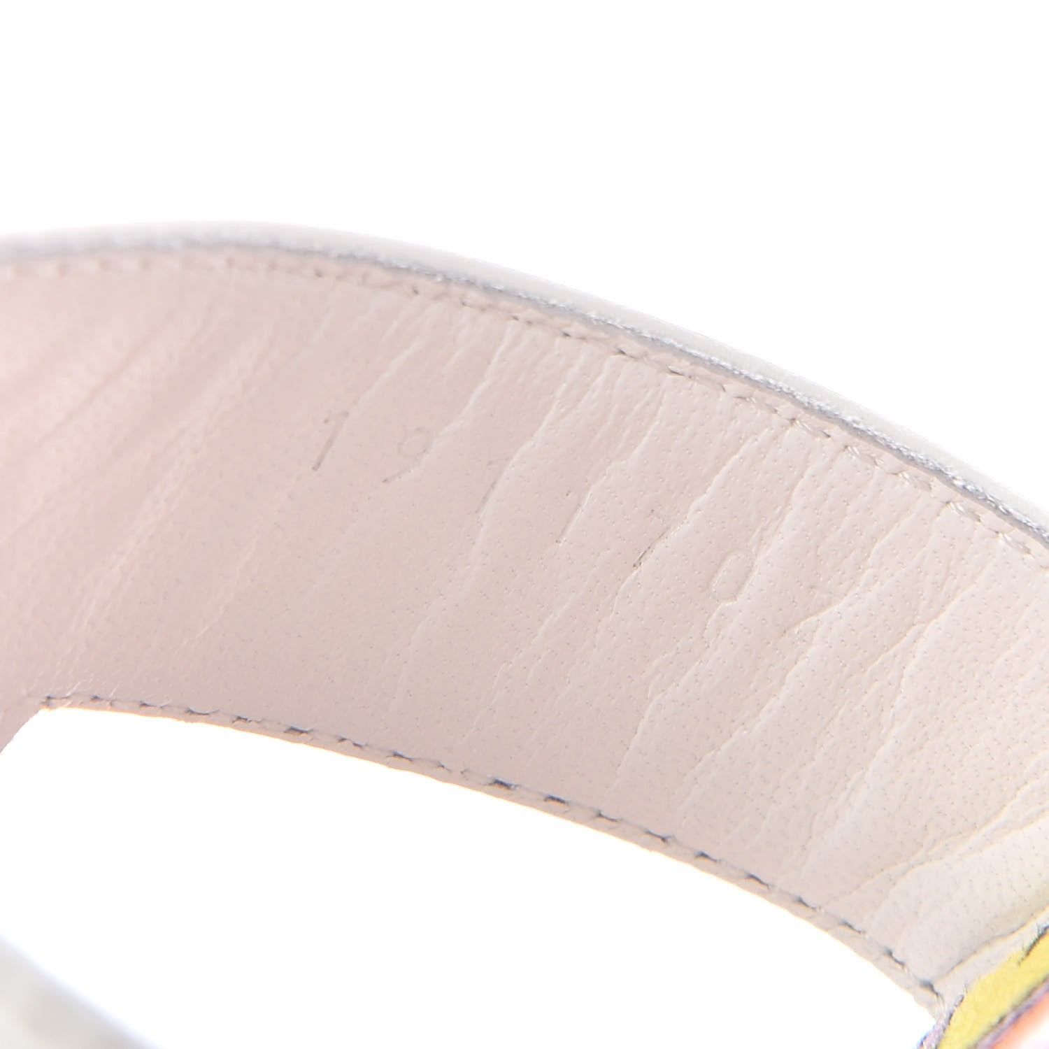Hermes Faubourg Rainbow Oran Sandals 37 White Multicolore 10 of 15