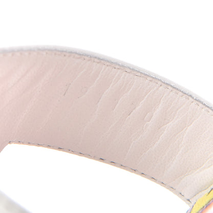 Hermes Faubourg Rainbow Oran Sandals 37 White Multicolore 10 of 15