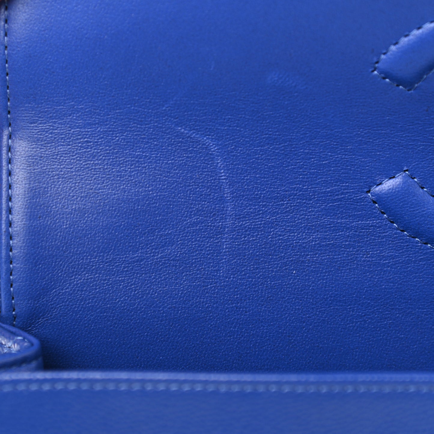 Caviar Quilted Medium Double Flap Blue