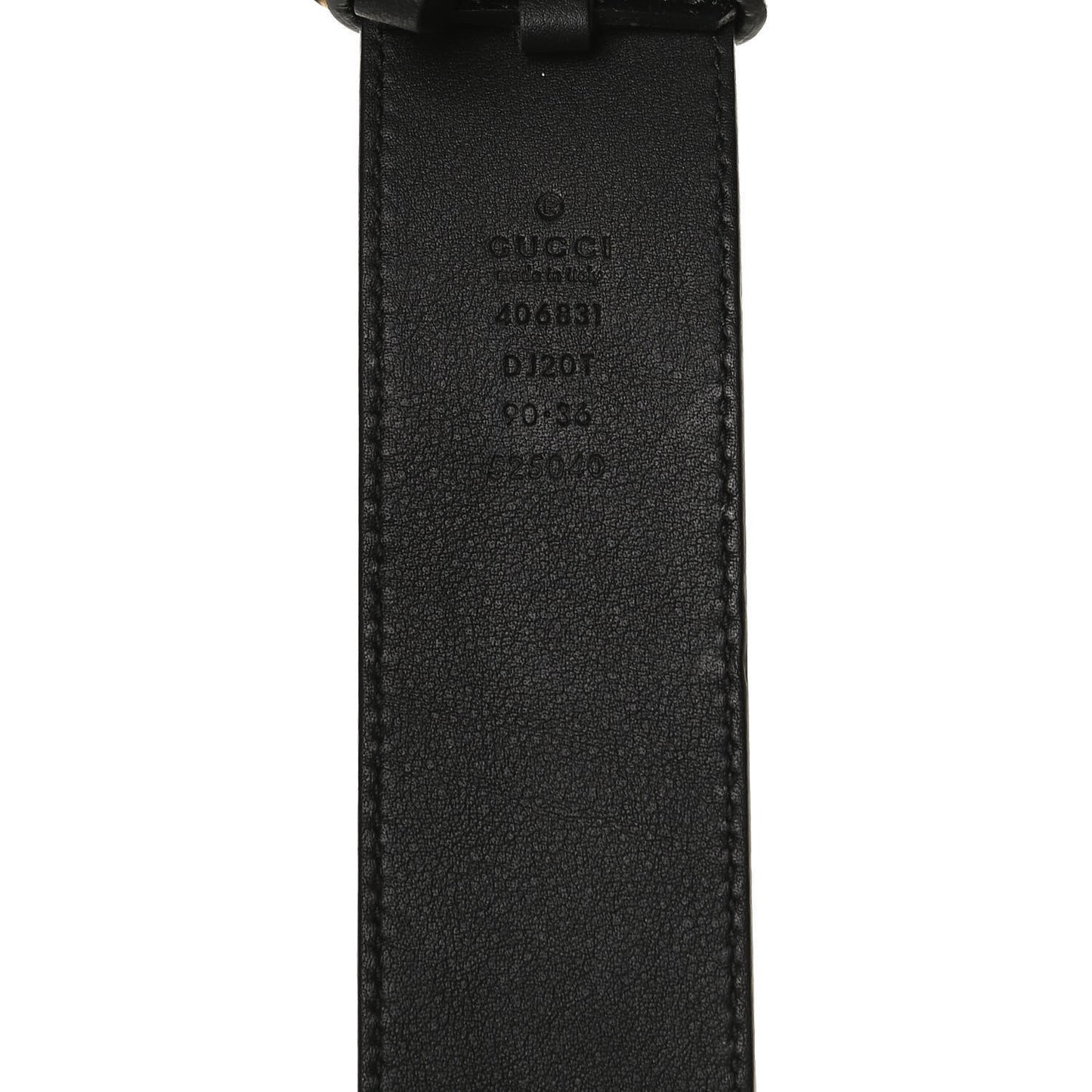 Textured Calfskin Double G 40mm Belt 90 36 Black