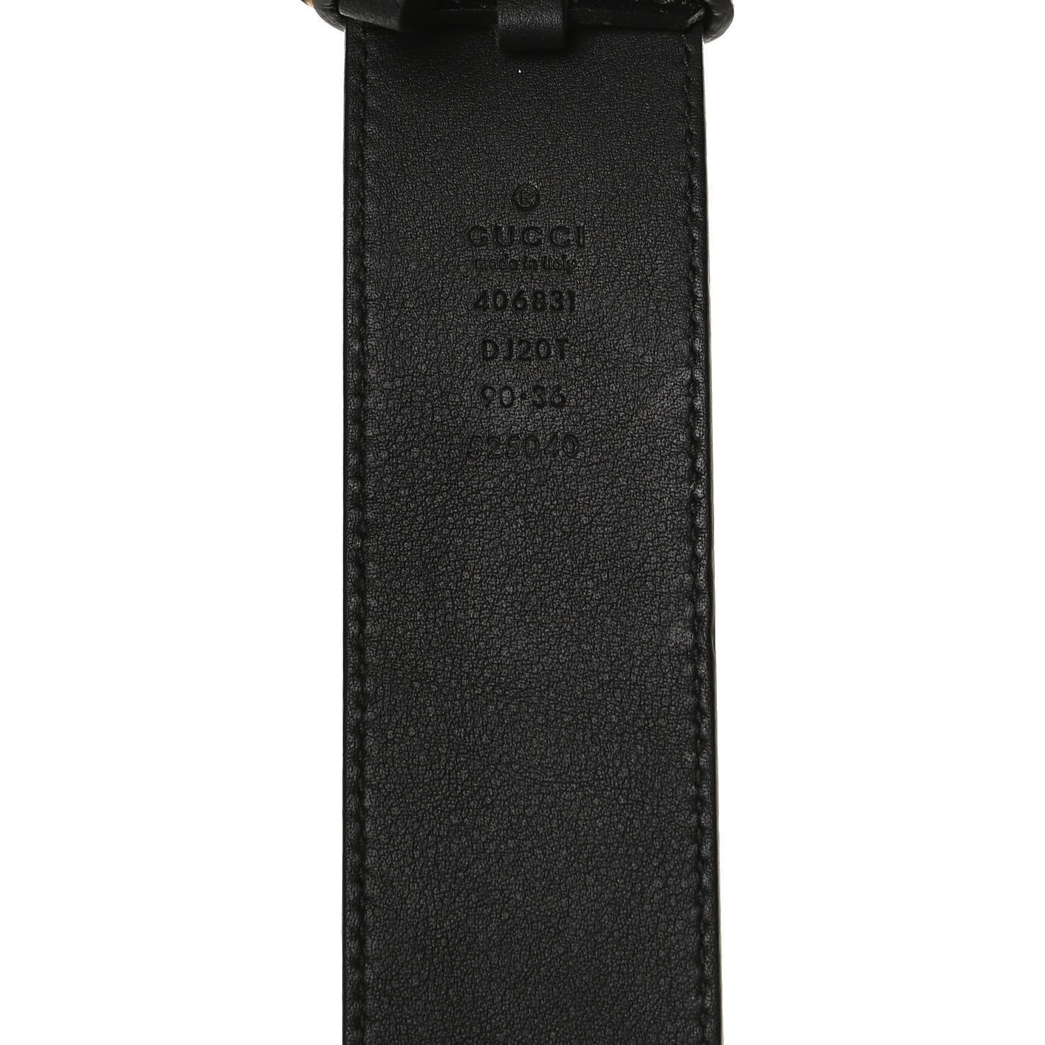 Gucci Textured Calfskin Double G 40mm Belt 90 36 Black 4 of 4